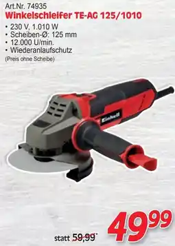 Zgonc Winkelschleifer TE-AG 125/1010 Einhell Angebot