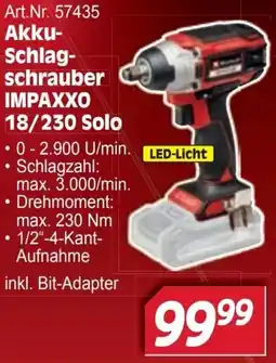 Zgonc Einhell Akku Schlagschrauber IMPAXXO 18/230 Solo Angebot