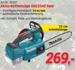 Zgonc Akku-Kettensäge DUC254Z Solo Angebot