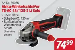 Zgonc Akku-Winkelschleifer TE-AG 18/125-2 Li Solo Angebot