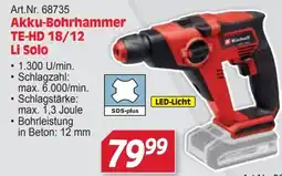 Zgonc Akku-Bohrhammer TE-HD 18/12 Li Solo Angebot