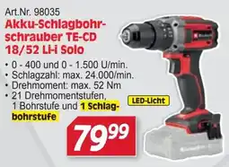Zgonc Akku-Schlagbohrschrauber TE-CD 18/52 Li-i Solo Angebot