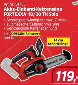 Zgonc Akku-Einhand-Kettensäge FORTEXXA 18/20 TH Solo Angebot