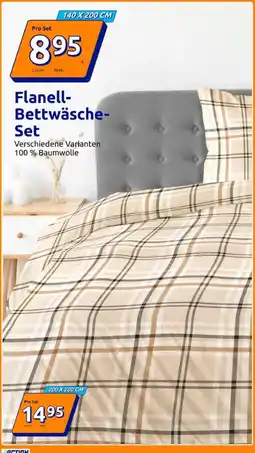 Action Flanell-Bettwäsche-Set Angebot