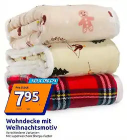 Action Wohndecke mit Weihnachtsmotiv Angebot