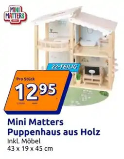 Action Mini Matters Puppenhaus aus Holz Angebot
