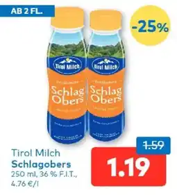 T&G Tirol Milch Schlagobers Angebot