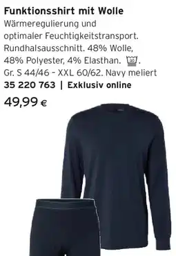Tchibo Eduscho Funktionsshirt mit Wolle Angebot