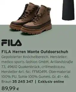 Tchibo Eduscho FILA Herren Monte Outdoorschuh Angebot