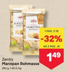 MPreis Zentis Marzipan Rohmasse Angebot