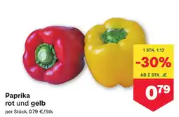 MPreis Paprika rot und gelb Angebot