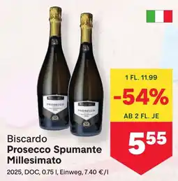 MPreis Biscardo Prosecco Spumante Millesimato Angebot