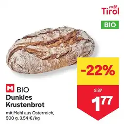 MPreis M BIO Dunkles Krustenbrot Angebot