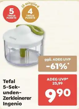 ADEG Tefal 5-Sekunden-Zerkleinerer Ingenio Angebot