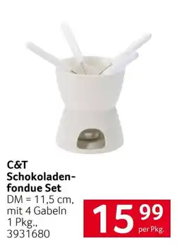Transgourmet C&T Schokoladen-fondue Set Angebot
