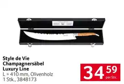Transgourmet Style de Vie Champagnersäbel Luxury Line Angebot
