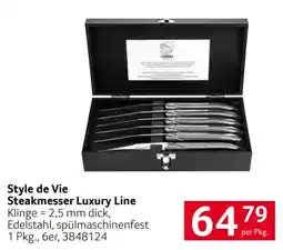 Transgourmet Style de Vie Steakmesser Luxury Line Angebot