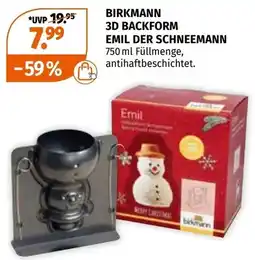 Müller Birkmann 3D Backform Emil der Schneemann Angebot