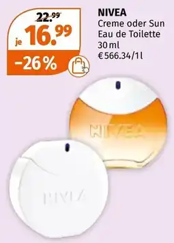 Müller NIVEA Creme oder Sun Eau de Toilette Angebot