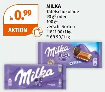 Milka Tafelschokolade