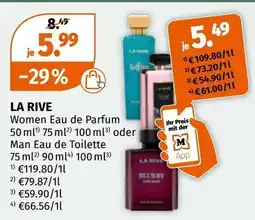 Müller LA RIVE Women Eau de Parfum oder Man Eau de Toilette Angebot