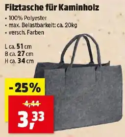 Thomas Philipps Filztasche für Kaminholz Angebot