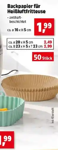 Thomas Philipps Backpapier für Heißluftfritteuse Angebot