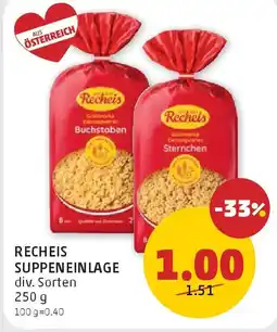 PENNY Recheis Suppeneinlage Angebot