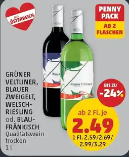 PENNY Grüner Veltliner, Blauer Zweigelt, Welsch-Riesling od. Blaufränkisch Angebot