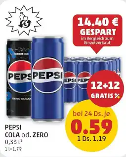 PENNY PEPSI COLA od. ZERO Angebot