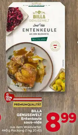 Billa Billa Genusswelt Entenkeule sous-vide Angebot