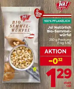 Billa Ja! Natürliche Bio-Semmelwürfel Angebot