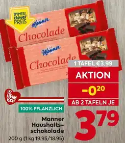 Billa Manner Haushalts-schokolade Angebot