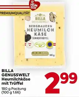 Billa BILLA GENUSSWELT Heumilchkäse mit Trüffel Angebot