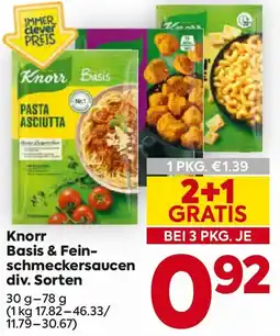 Billa Knorr Basis & Feinschmeckersaucen Angebot