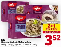 Billa Iglo Germknödel od. Mohnnudeln Angebot