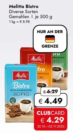 Travel FREE Melitta Bistro Angebot