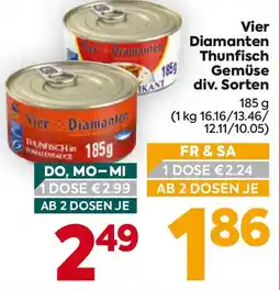 Billa Vier Diamanten Thunfisch Gemüse Angebot