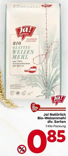 Billa Ja! Natürlich Bio-Weizenmehl Angebot