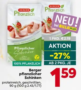 Berger pflanzlicher Schinken