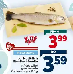 Billa Ja! Natürlich Bio-Bachforelle Angebot