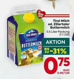 Billa Tirol Milch Bergbauern Buttermilch Angebot