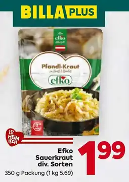 Billa Efko Sauerkraut Angebot