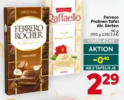 Billa Ferrero Pralinen Tafel Angebot