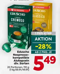 Billa Eduscho Nespresso-kompatible Alukapseln Angebot