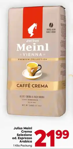 Billa Julius Meinl Crema Selezione od. Espresso Arabica Angebot
