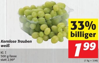 Nah&Frisch Kernlose Trauben Weiß 500g Angebot