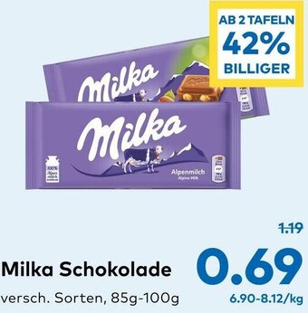 T&G Milka Schokolade Angebot