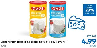 T&G Gazi Hirtenkäse In Salzlake 55% Fit Od. 45% FiT 800g Angebot