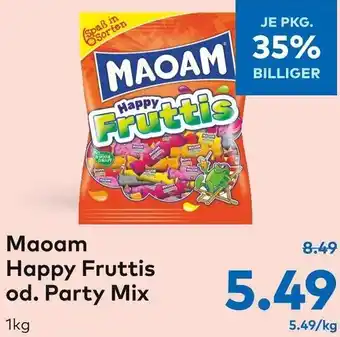T&G Maoam Happy Fruttis Od. Party Mix 1kg Angebot